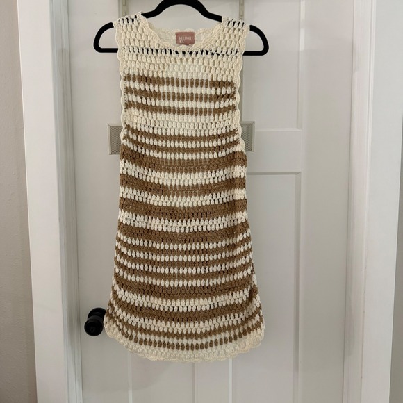 Show Me Your MuMu Dresses & Skirts - SHOW ME YOUR MUMU Sweeney Mini Dress Swim Coverup Crochet Knit Open Back XS